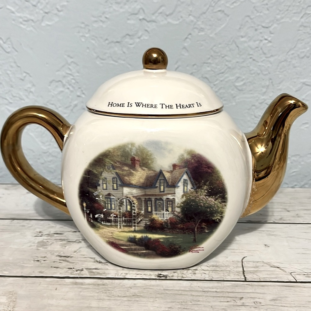 Thomas Kinkade Home Is Where The Heart Is Tea Pot
